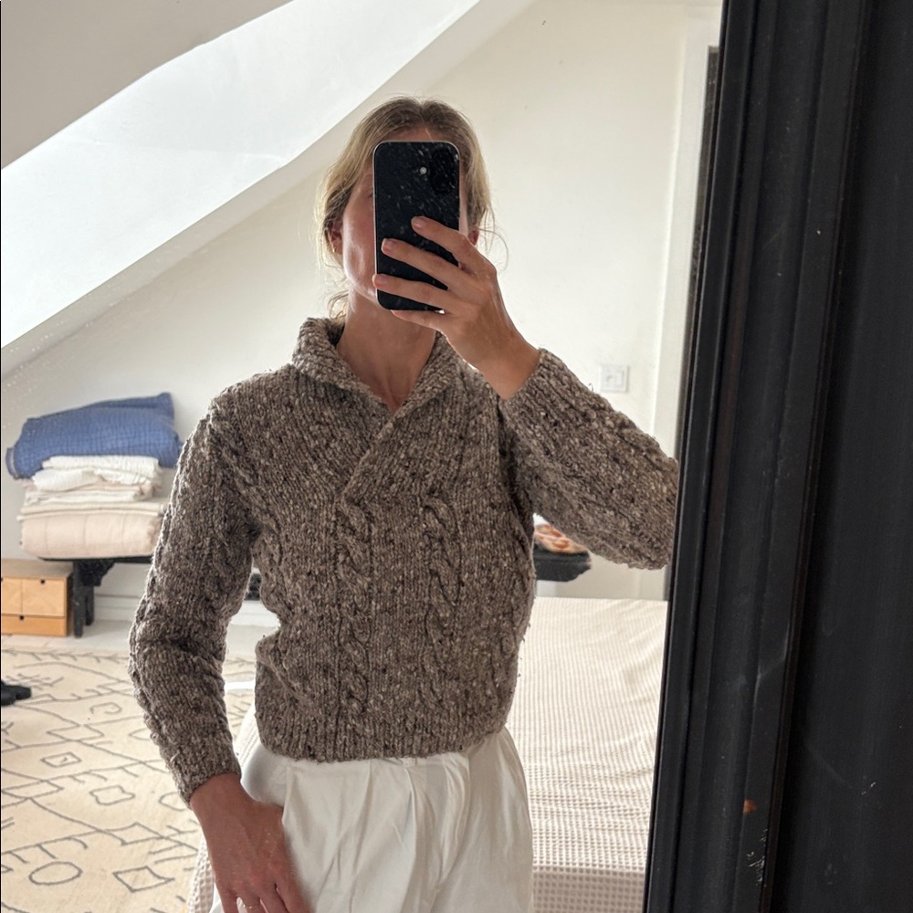 Beautiful vintage all wool cable knit sweater